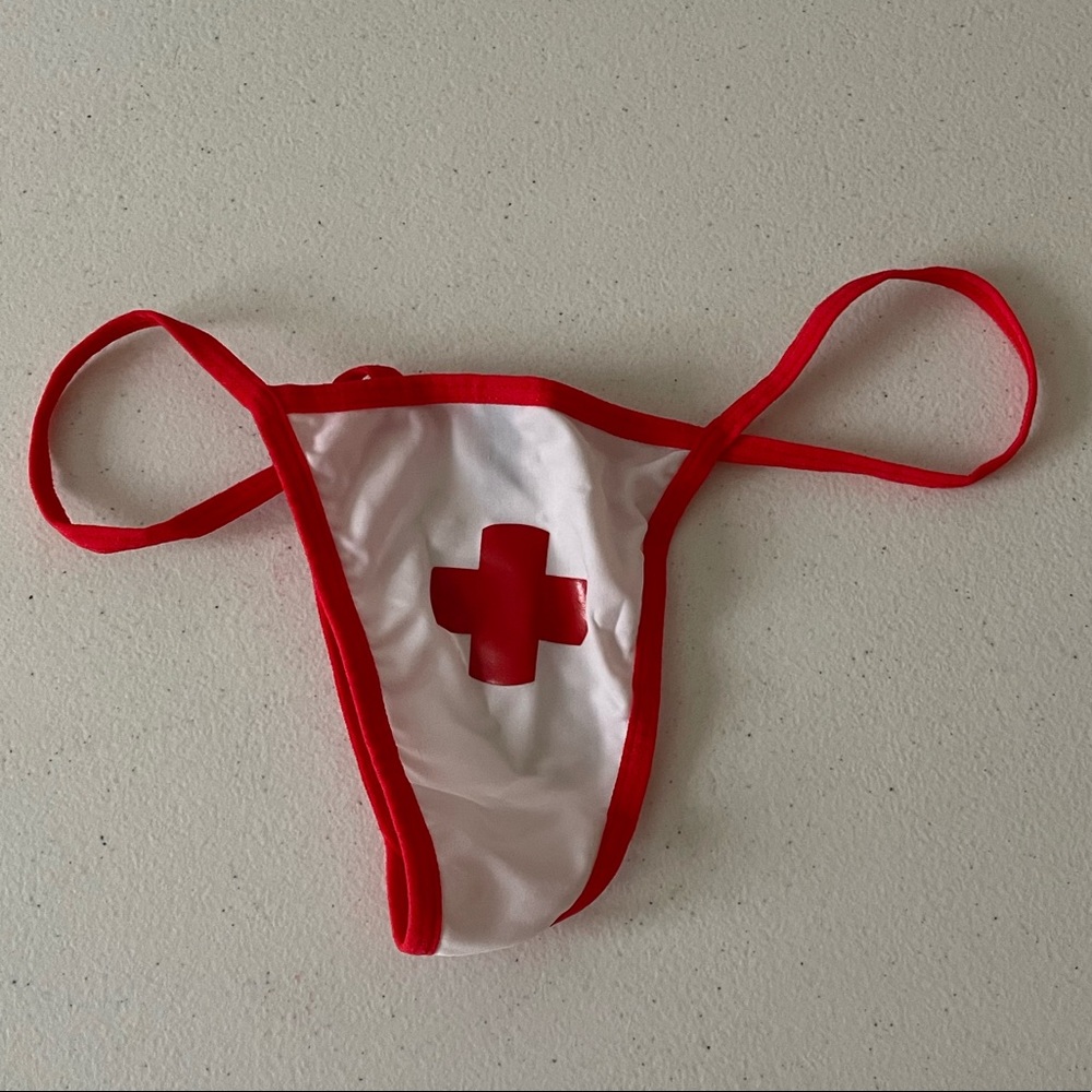 Exposed Nurse Thong G String Panty Size One Size